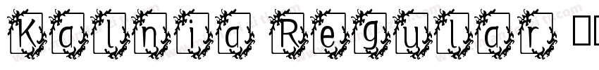 Kalnia Regular 语言英文字体转换